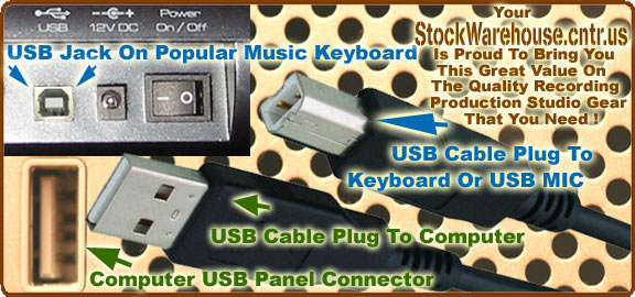 If These Are The Connectors On Your USB MIDI Musical Keyboard Controller, USB Mic Or DAW Controller, This Is Your Cable To Achieve A Super High Speed Connection To Bring Your USB Recording Capabilities Up To True Professional Studio Standards!